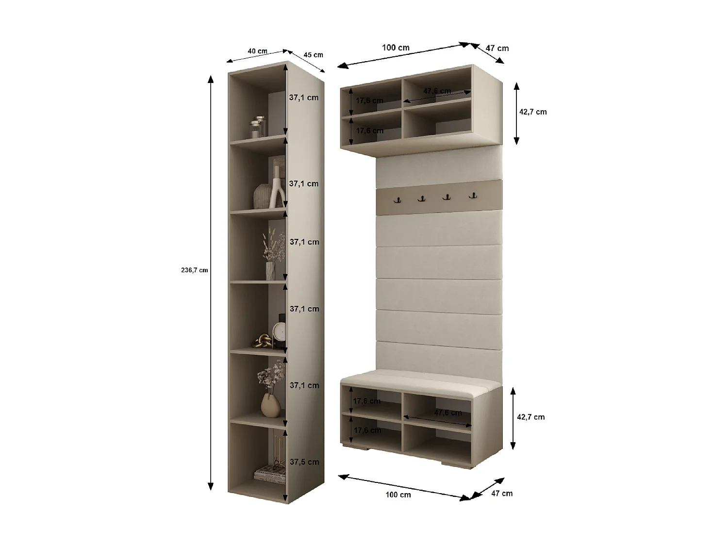 Armoire à portes battantes Inova 1 ensemble 20