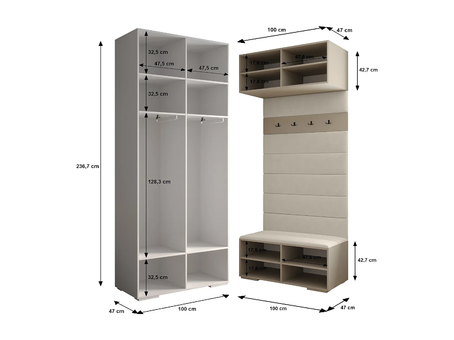 Armoire à portes battantes Inova 4 ensemble 9