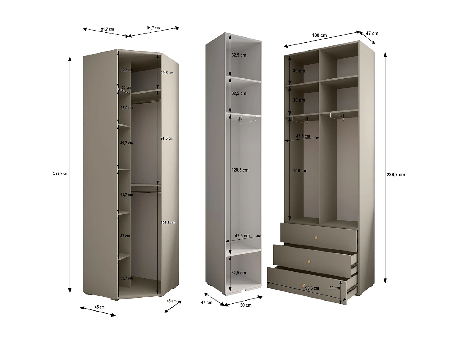 Armoire à portes battantes Inova 1 ensemble 6