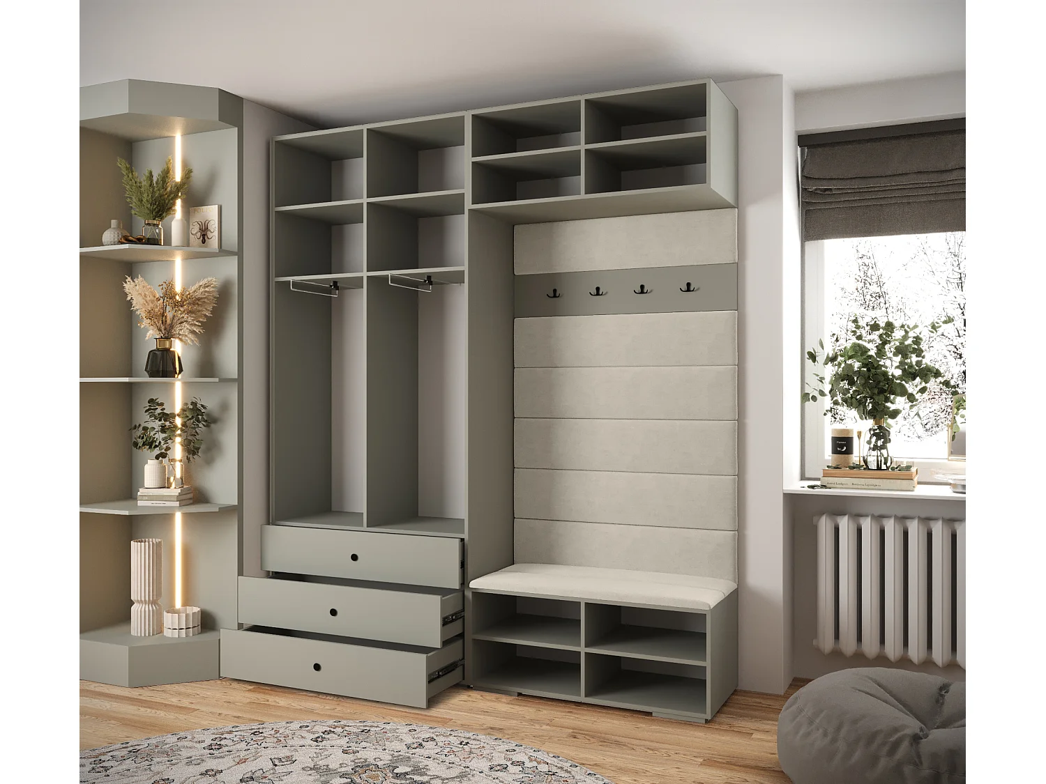 Armoire à portes battantes Inova 4 ensemble 12