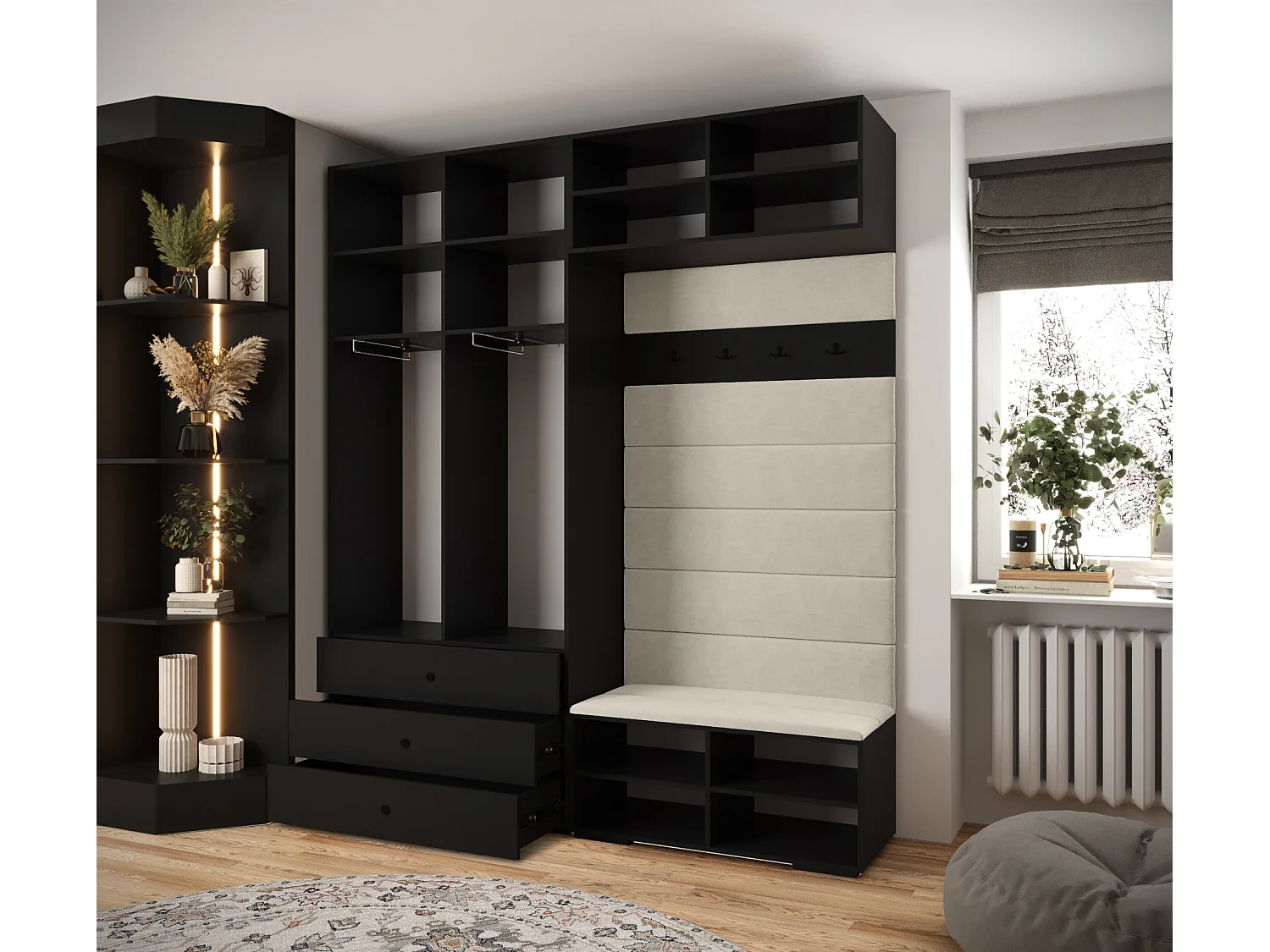 Armoire à portes battantes Inova 4 ensemble 12