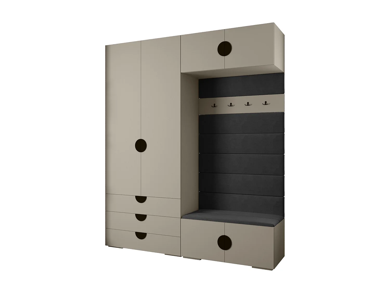 Armoire à portes battantes Inova 4 ensemble 12