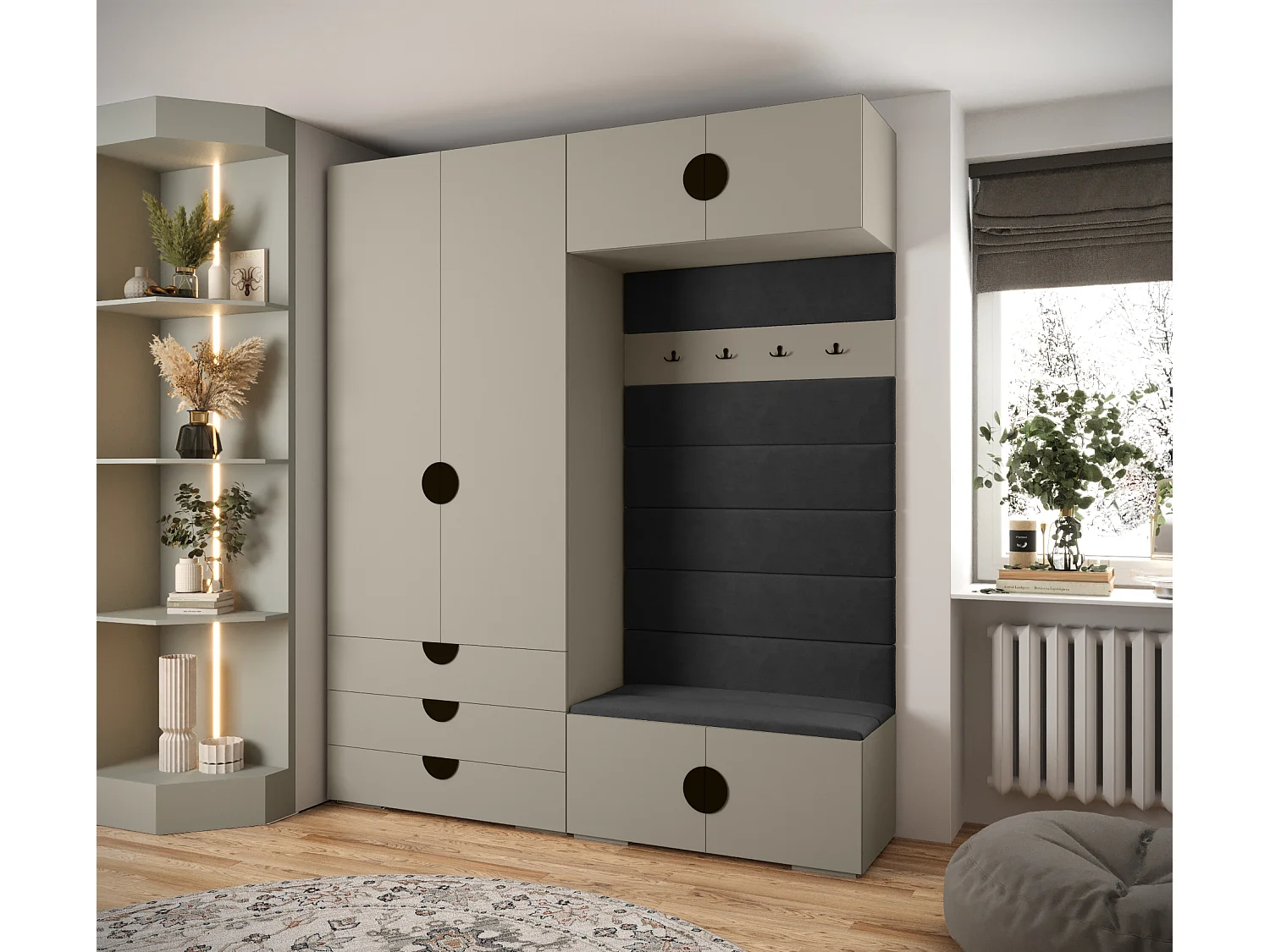 Armoire à portes battantes Inova 4 ensemble 12