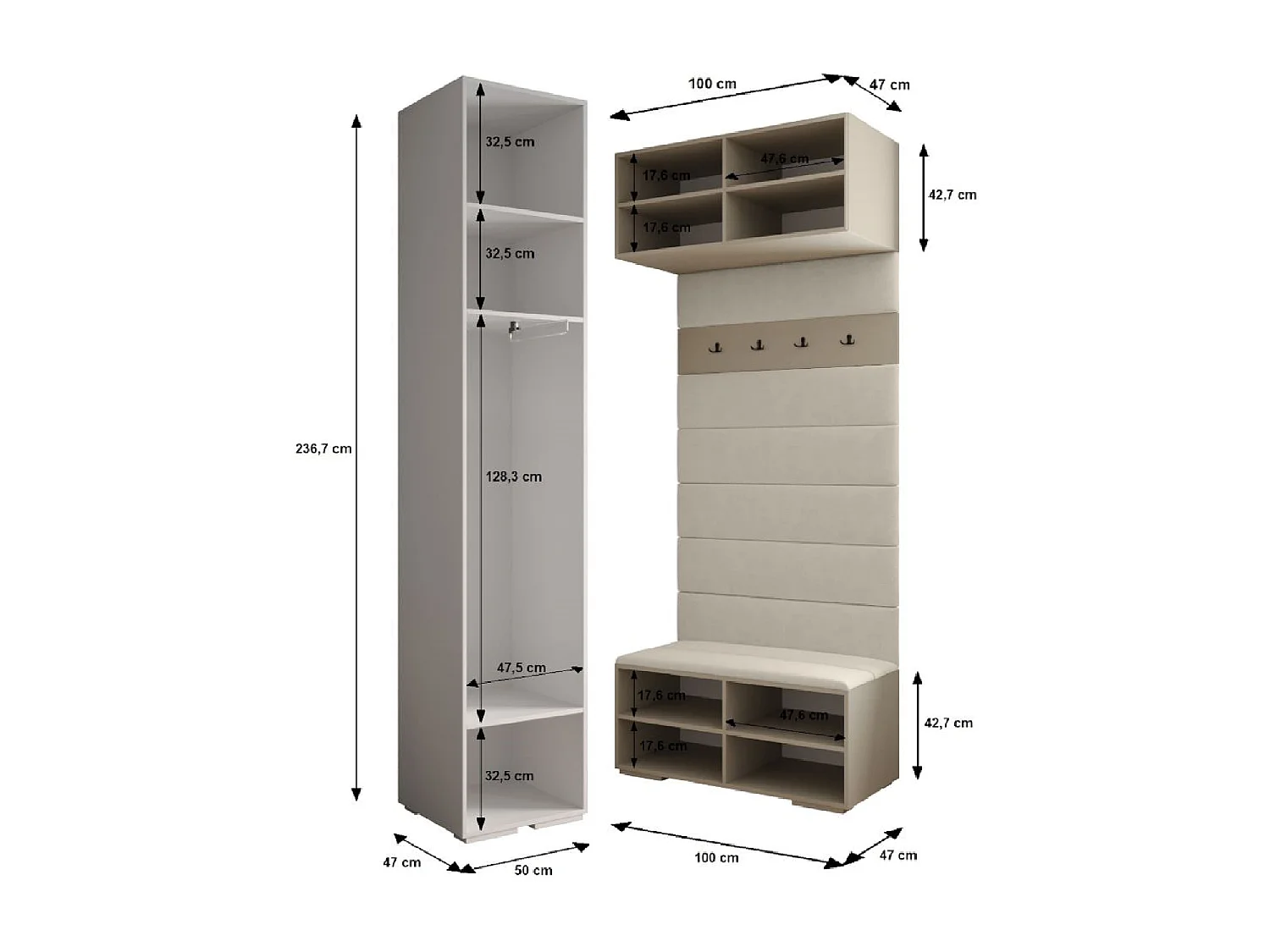 Armoire à portes battantes Inova 4 ensemble 11