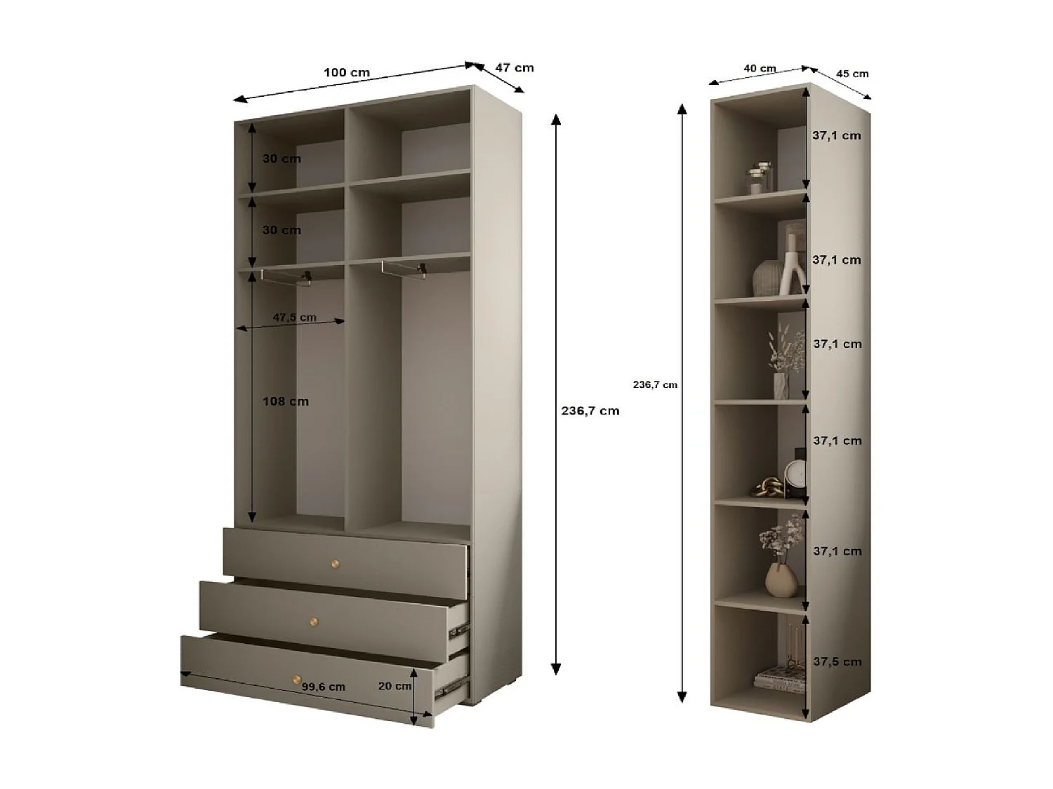 Armoire à portes battantes Inova 1 ensemble 11