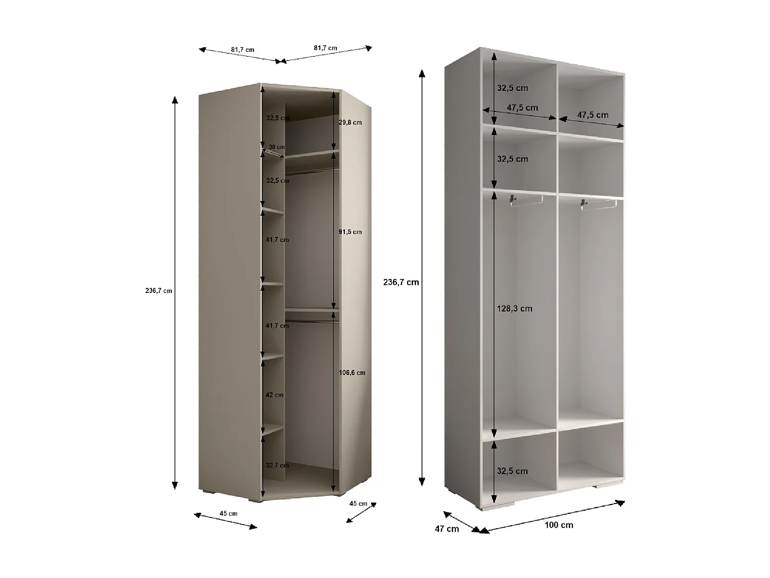 Armadio con ante battenti Inova 1 set 5