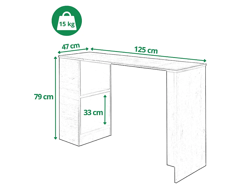 Schreibtisch B-2 Dunkle Esche