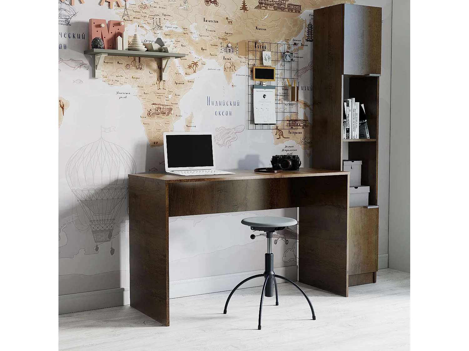 Bureau B-3 frêne foncé