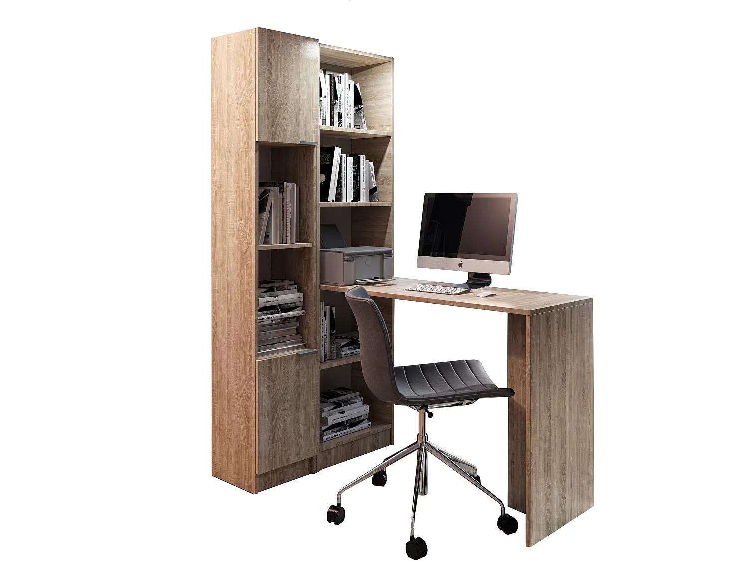 Bureau B-1 met kast eiken Sonoma