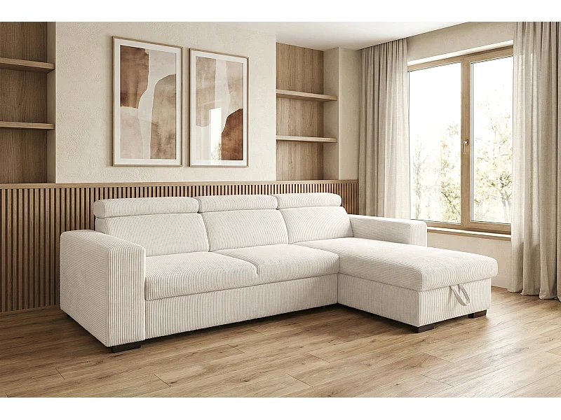 Canapé d’angle moderne et confortable Nicole – pratique et élégant