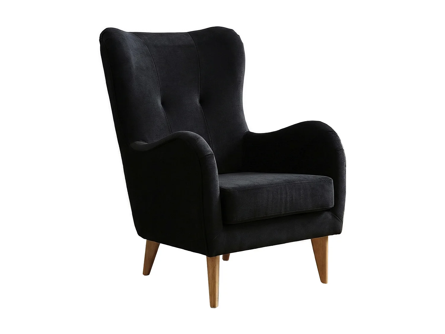 Élégant fauteuil de détente avec assise et dossier profilés.