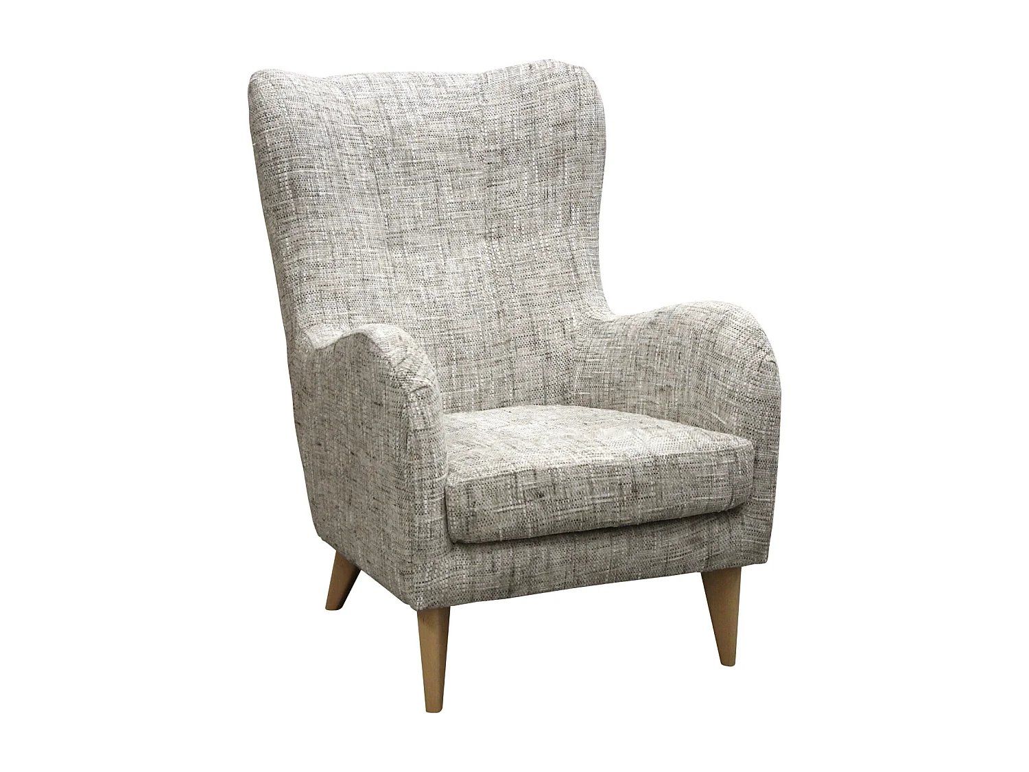 Élégant fauteuil de détente avec assise et dossier profilés.