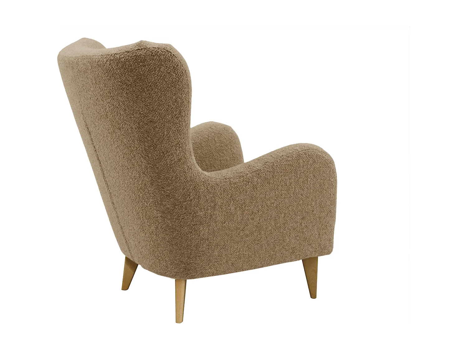 Élégant fauteuil Roland de détente avec assise et dossier profilés.