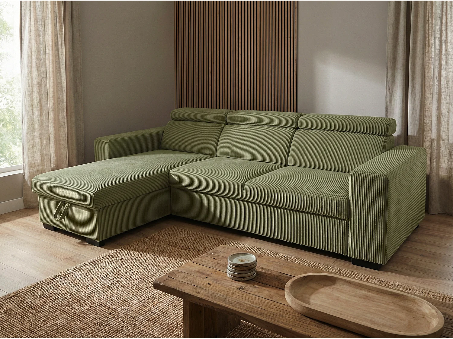 Canapé d’angle moderne et confortable Nicole – pratique et élégant