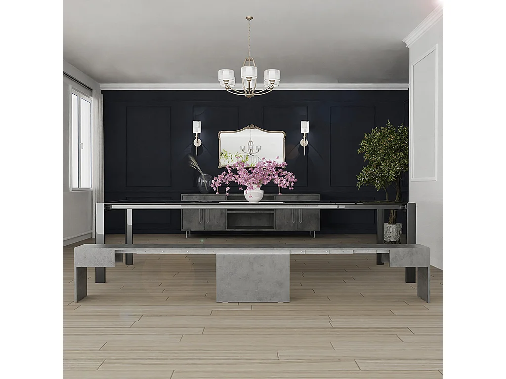 Sitzbank/Sitzfläche bis zu 3 Meter ausziehbar mit integriertem Verlängerungsfach 65 x 25 x 45 cm