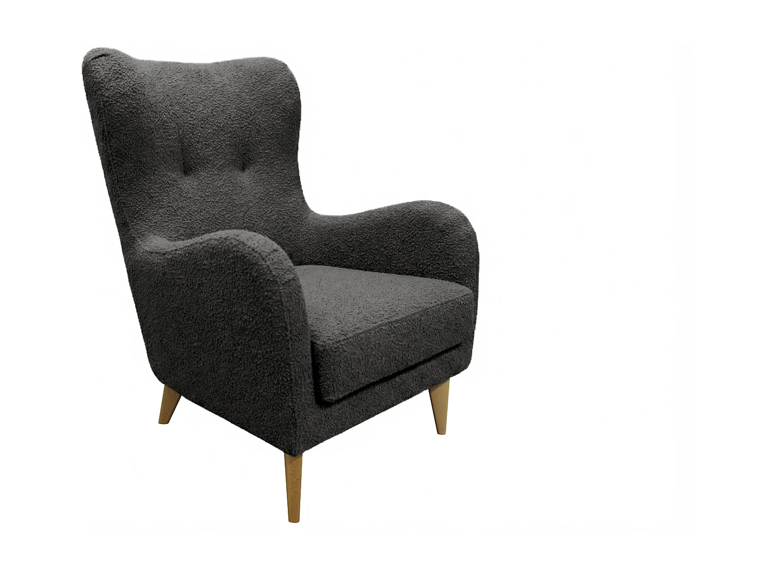 Élégant fauteuil Roland de détente avec assise et dossier profilés.