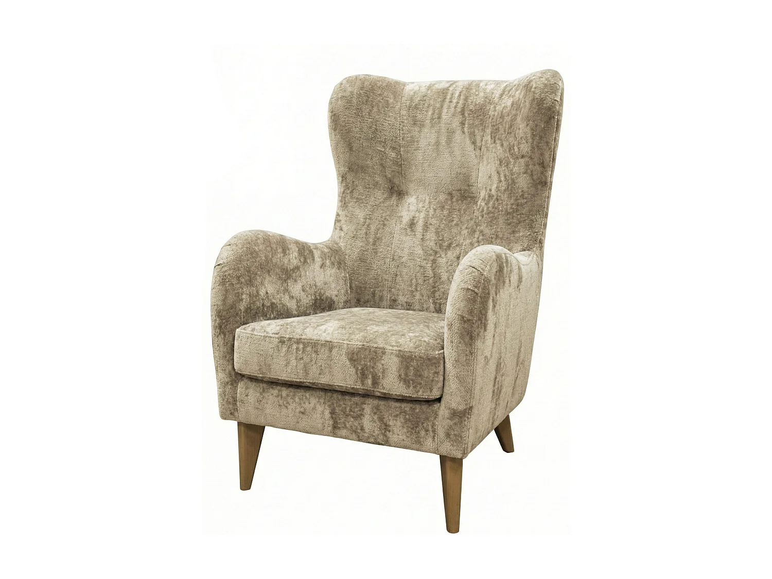 Élégant fauteuil de détente avec assise et dossier profilés.