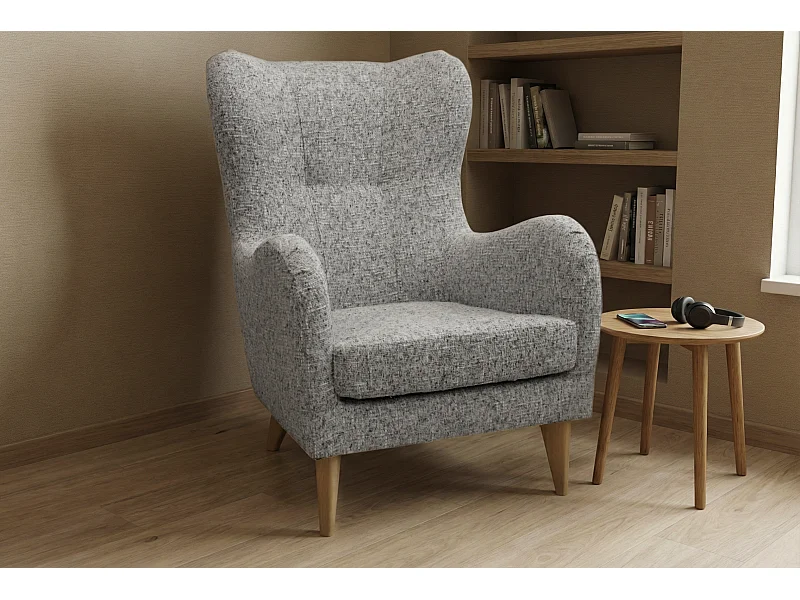 Elegante relaxfauteuil Roland met gevormde zitting en rugleuning.