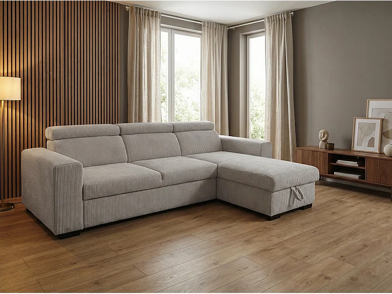 Canapé d’angle moderne et confortable Nicole – pratique et élégant