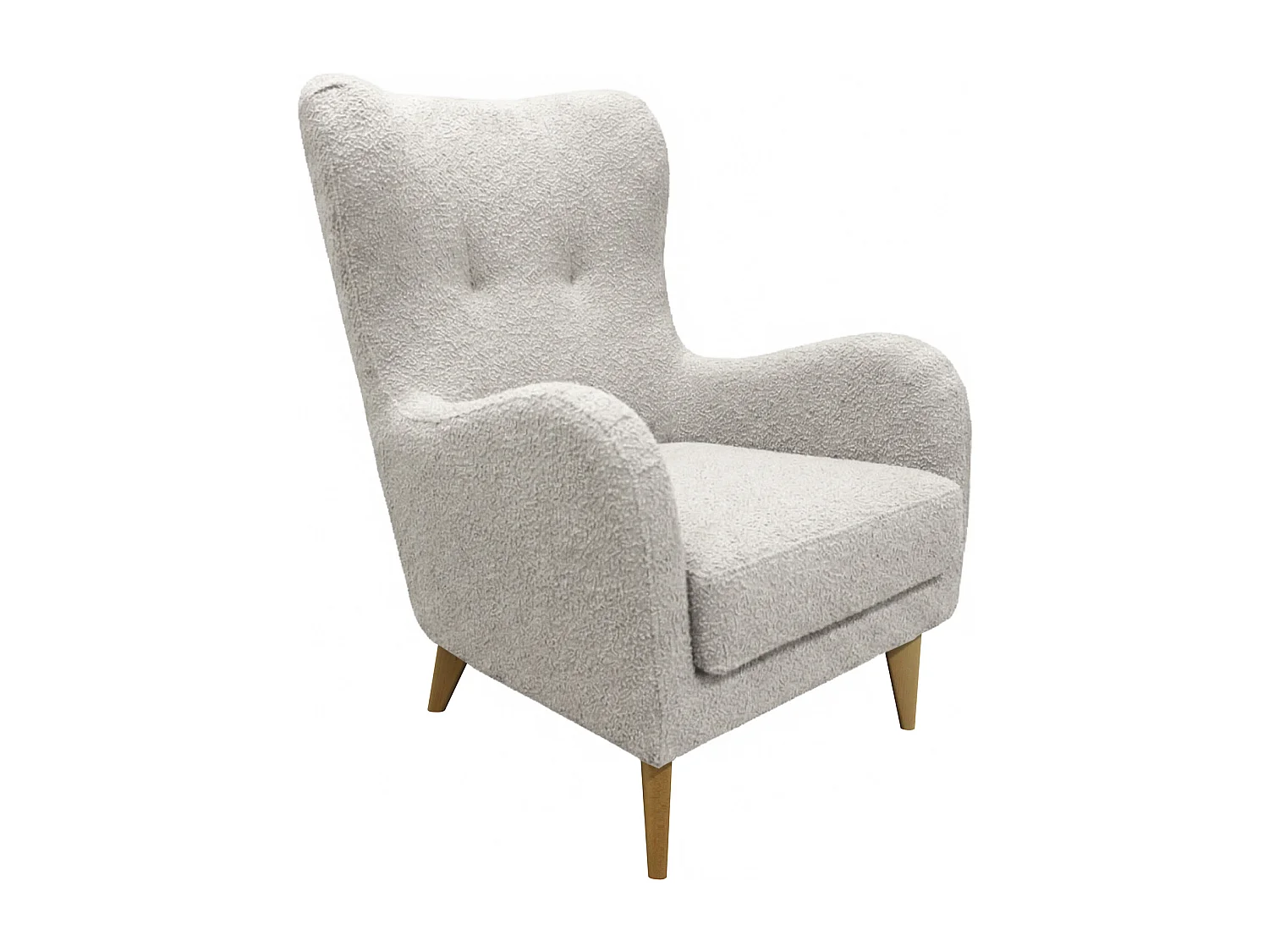 Élégant fauteuil Roland de détente avec assise et dossier profilés.