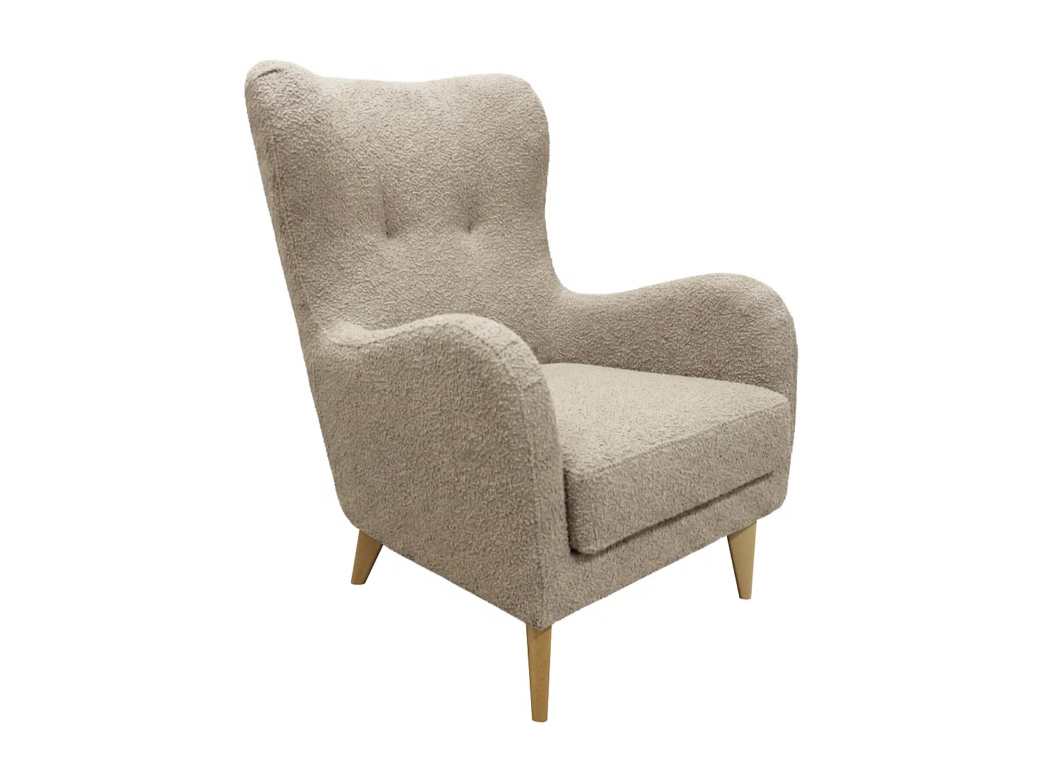 Élégant fauteuil Roland de détente avec assise et dossier profilés.