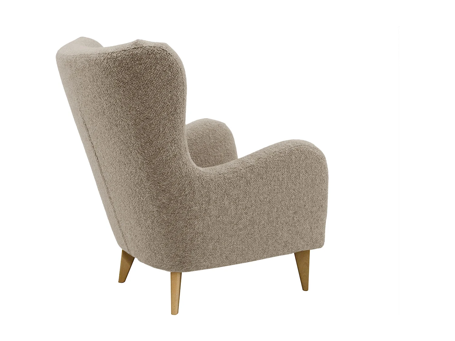 Élégant fauteuil Roland de détente avec assise et dossier profilés.