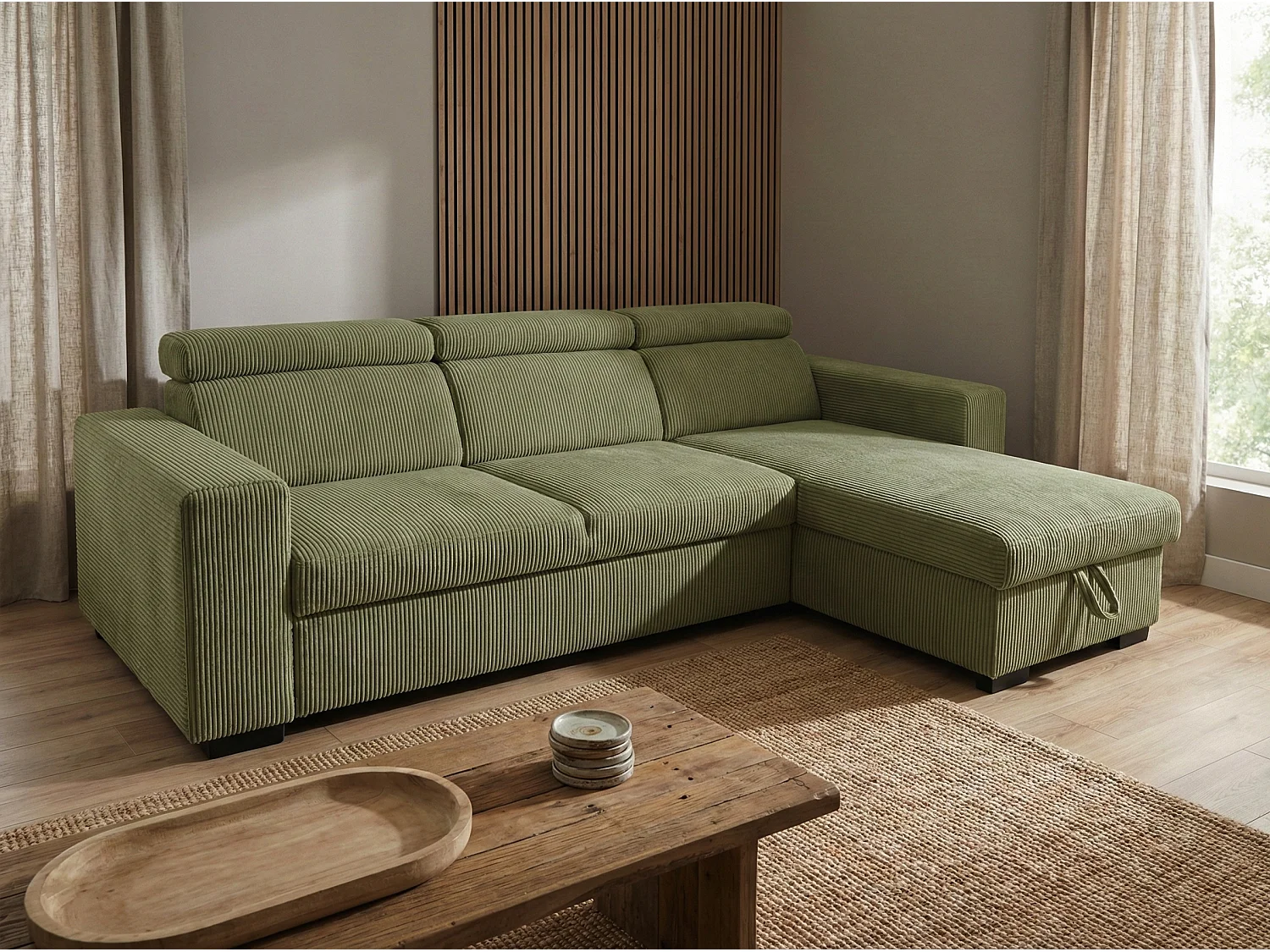 Canapé d’angle moderne et confortable Nicole – pratique et élégant