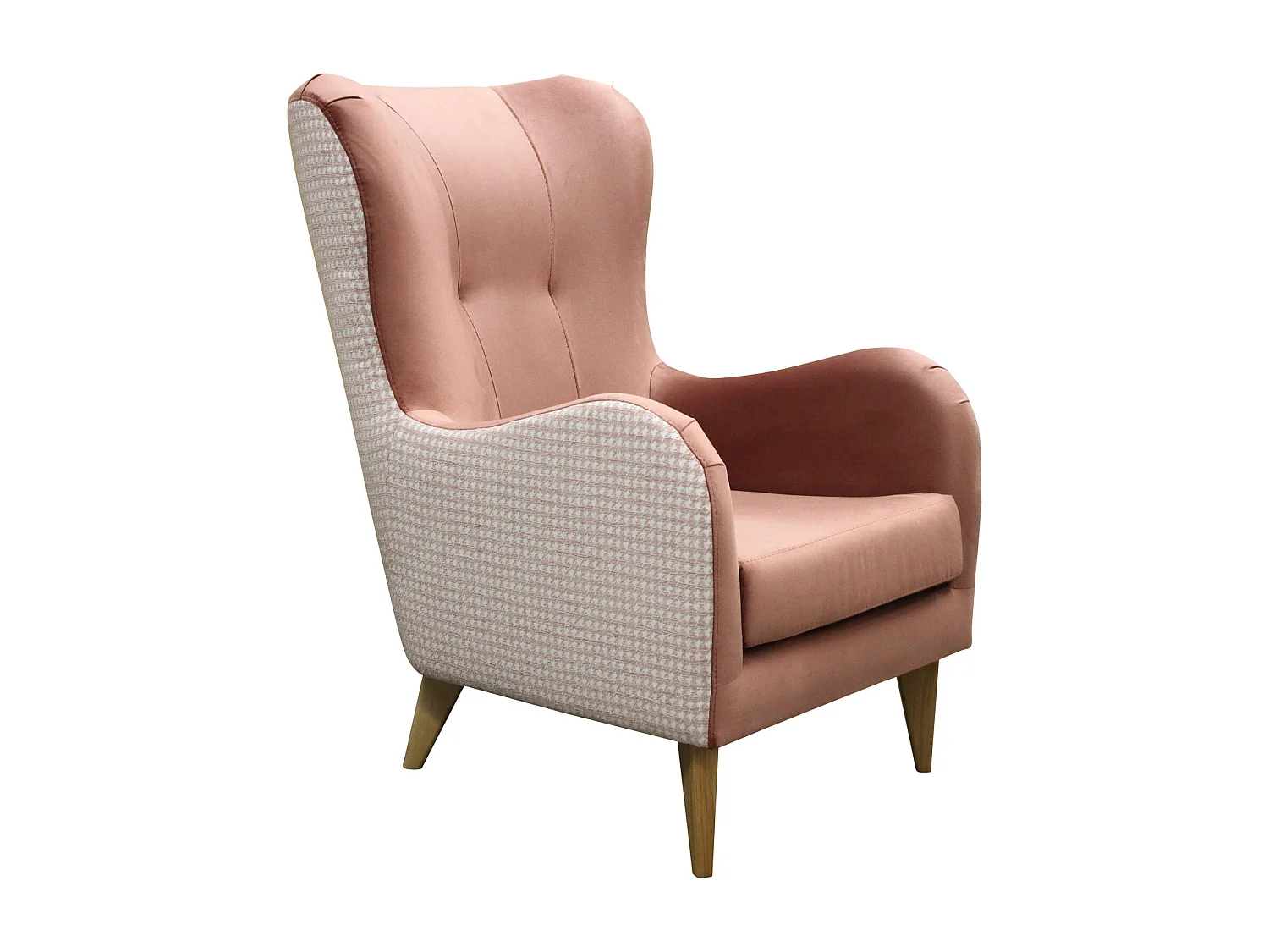 Élégant fauteuil de détente avec assise et dossier profilés.