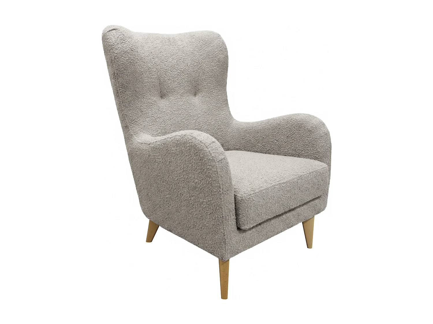 Élégant fauteuil de détente avec assise et dossier profilés.