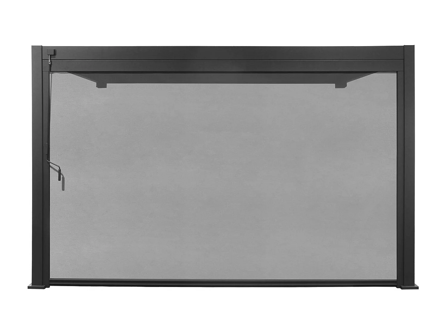 Pergola bioclimatica 3x4m in alluminio addossata + tenda 4m ,