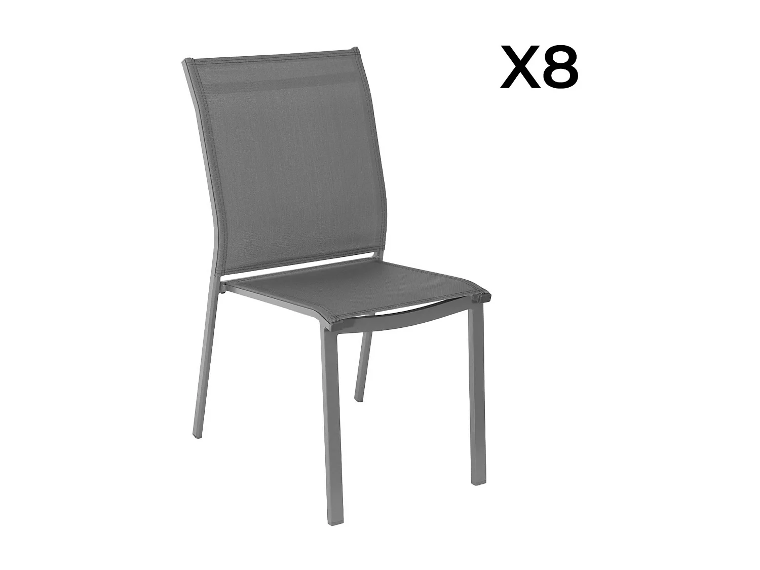 Set mesa de jardín extensible de aluminio de 8 a 10  sillas antracita