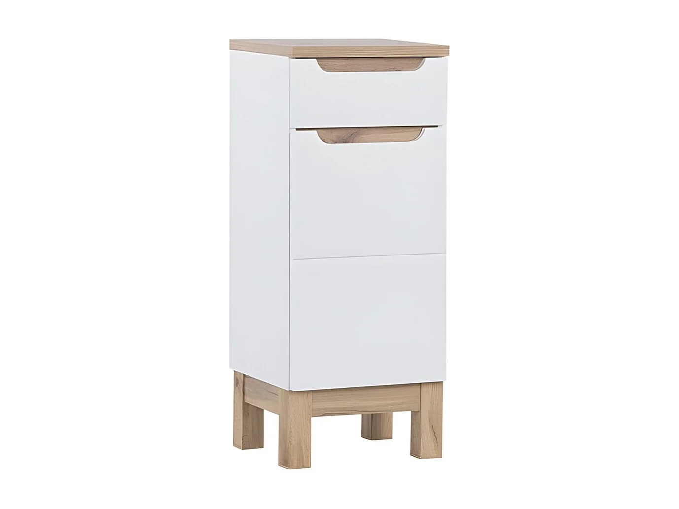 Ensemble ERMANO : meuble sous vasque 80cm + vasque à encastrer + siphon + colonne + rangements avec miroirs