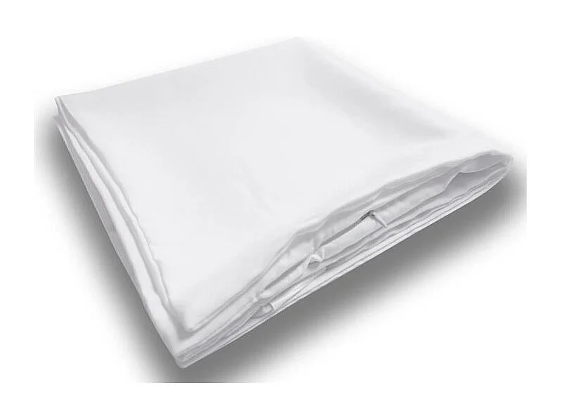 Kussenhoes 60x60 cm ALIX effen wit met onopvallende ritssluiting, 100% polyester, onderhoudsvriendelijk