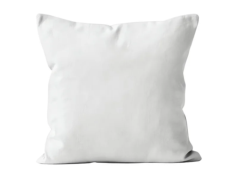 Kussenhoes 60x60 cm ALIX effen wit met onopvallende ritssluiting, 100% polyester, onderhoudsvriendelijk