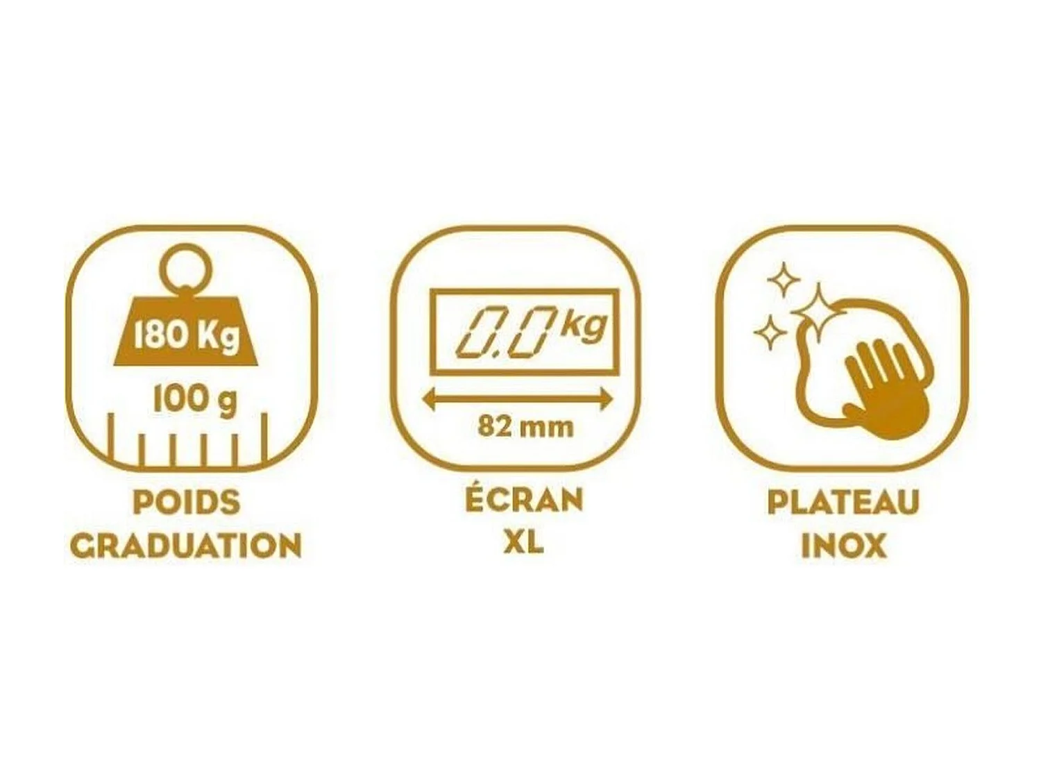 Personenweegschaal Little Balance 8159 roestvrij staal 180 kg nauwkeurigheid 100 g LCD-scherm 75x35 mm plateau 30x30 cm anti-vlekken