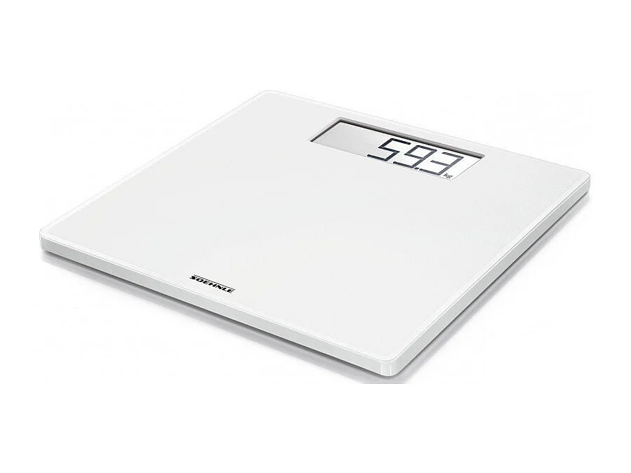 Waga łazienkowa Soehnle Style Sense Safe 100 Biała - Dokładność 100g, Maksymalna nośność 180kg, Jasny wyświetlacz LCD