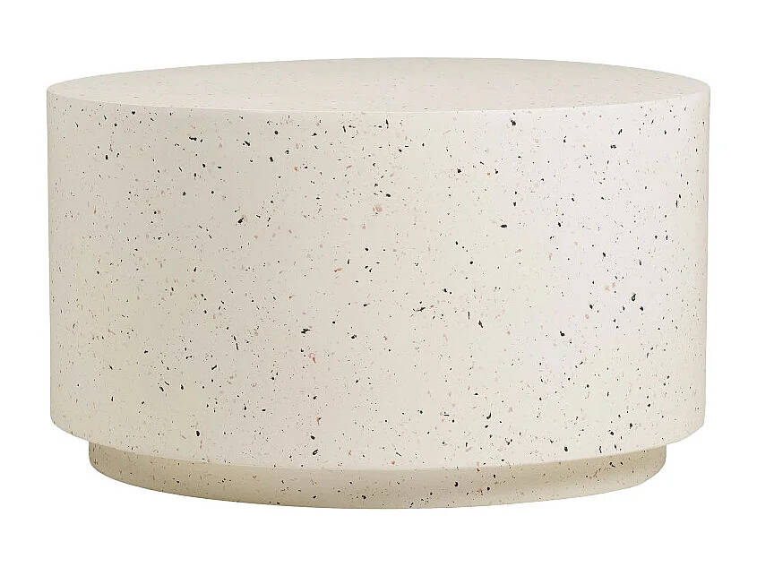 Bonnie - Table basse ronde en effet terrazzo ø70cm - Beige
