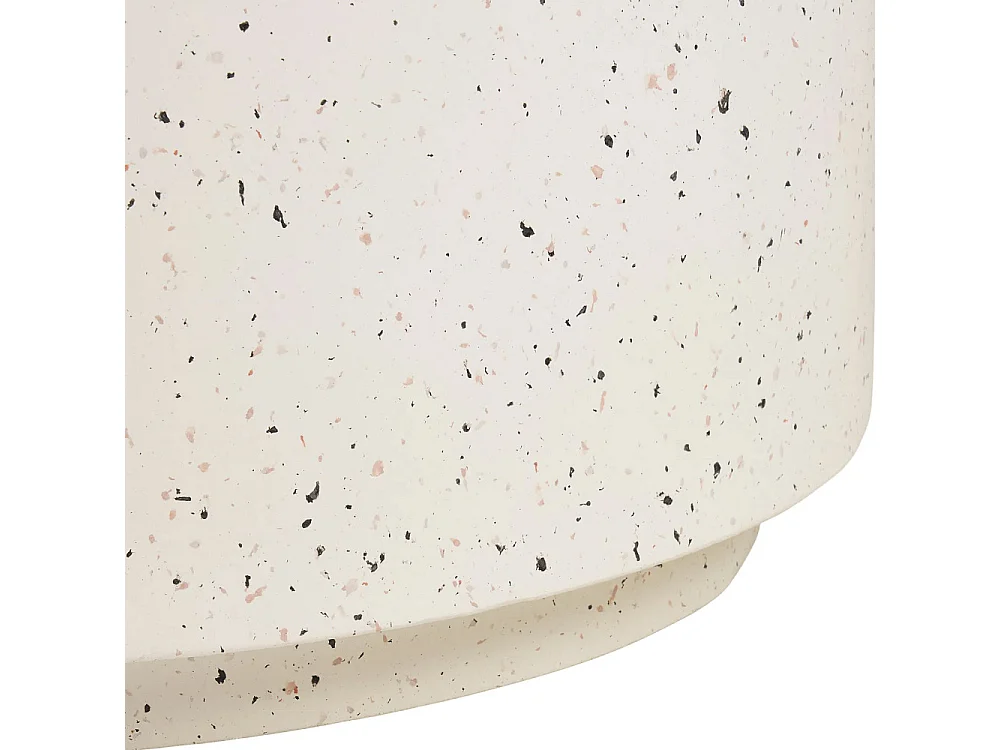 Bonnie - Table basse ronde en effet terrazzo ø70cm - Beige