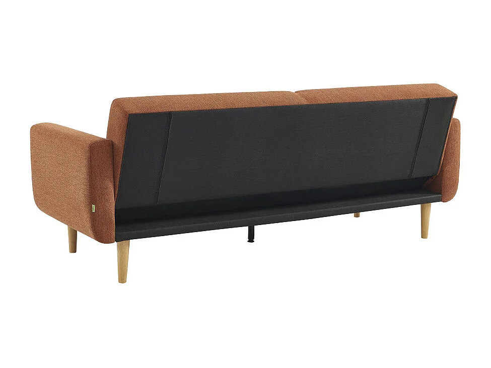 Emma - Canapé convertible 3 places en tissu - Rouille