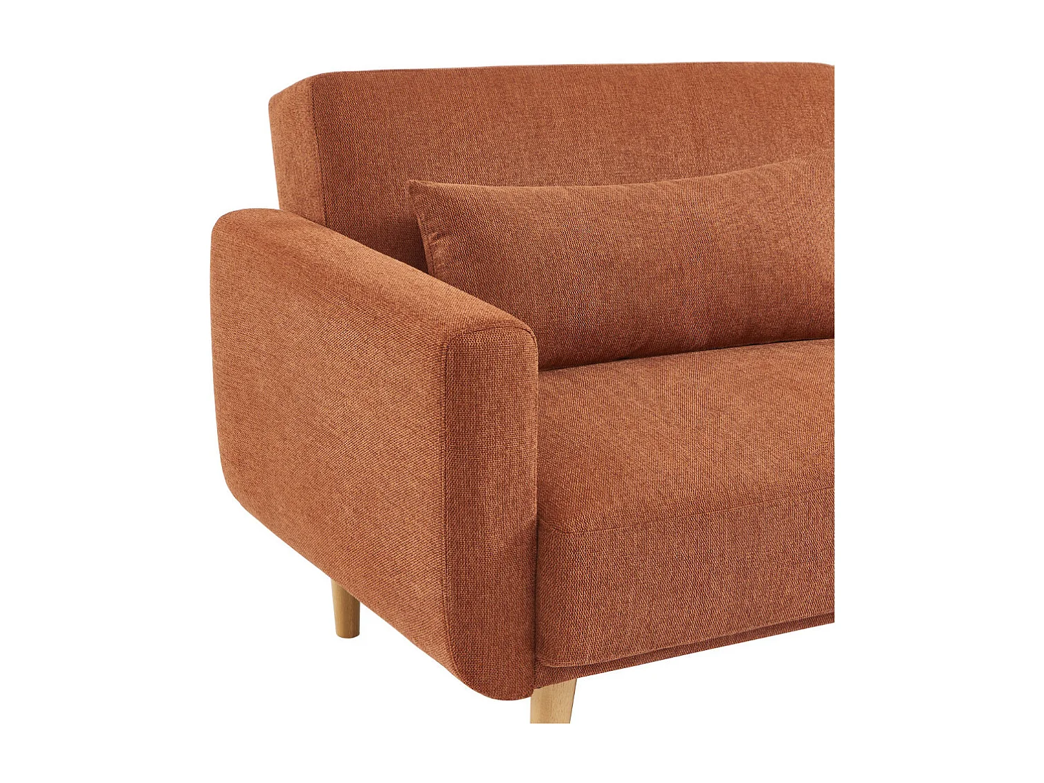 Emma - Canapé convertible 3 places en tissu - Rouille