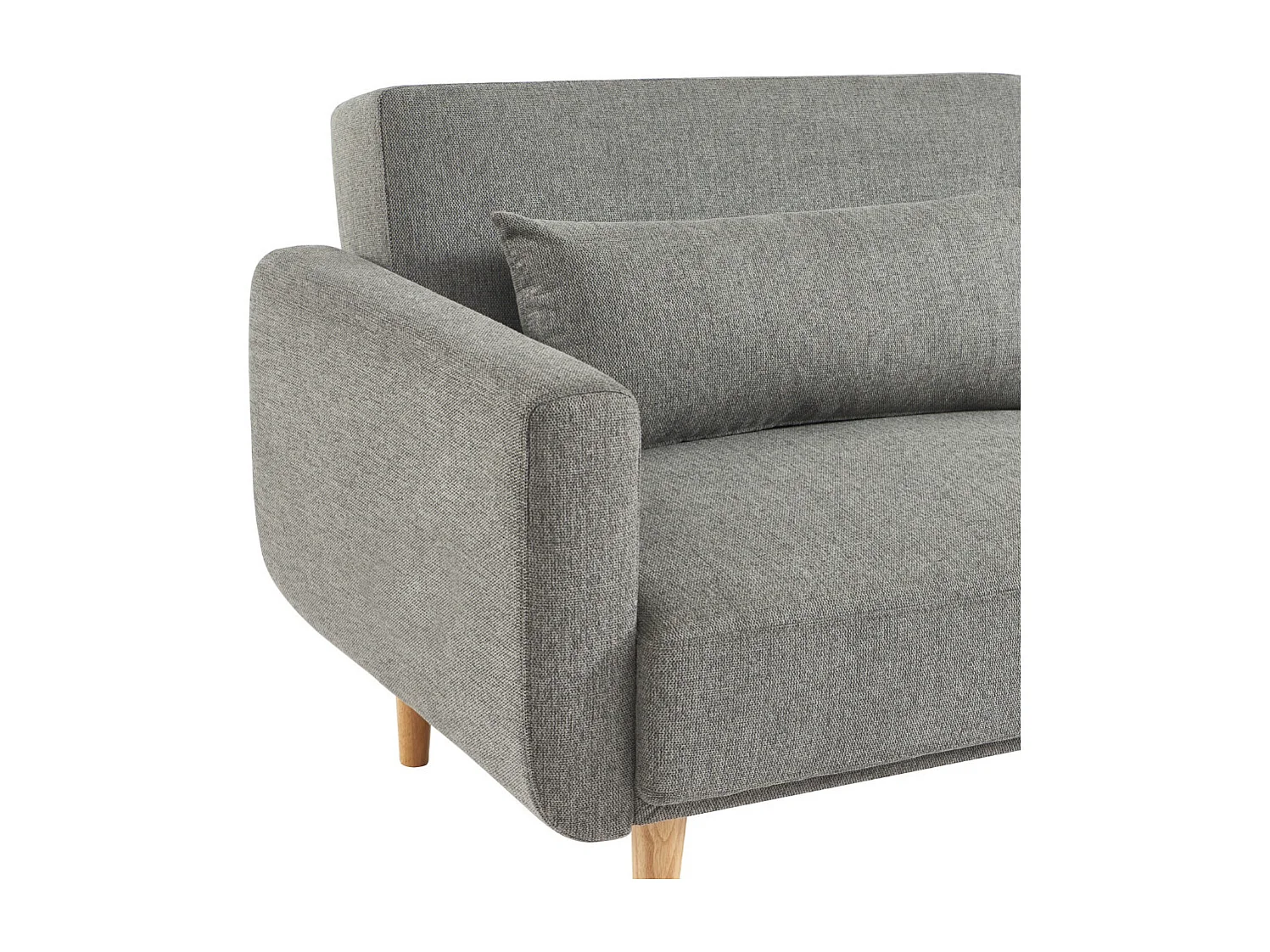 Emma - Canapé convertible 3 places en tissu - Gris