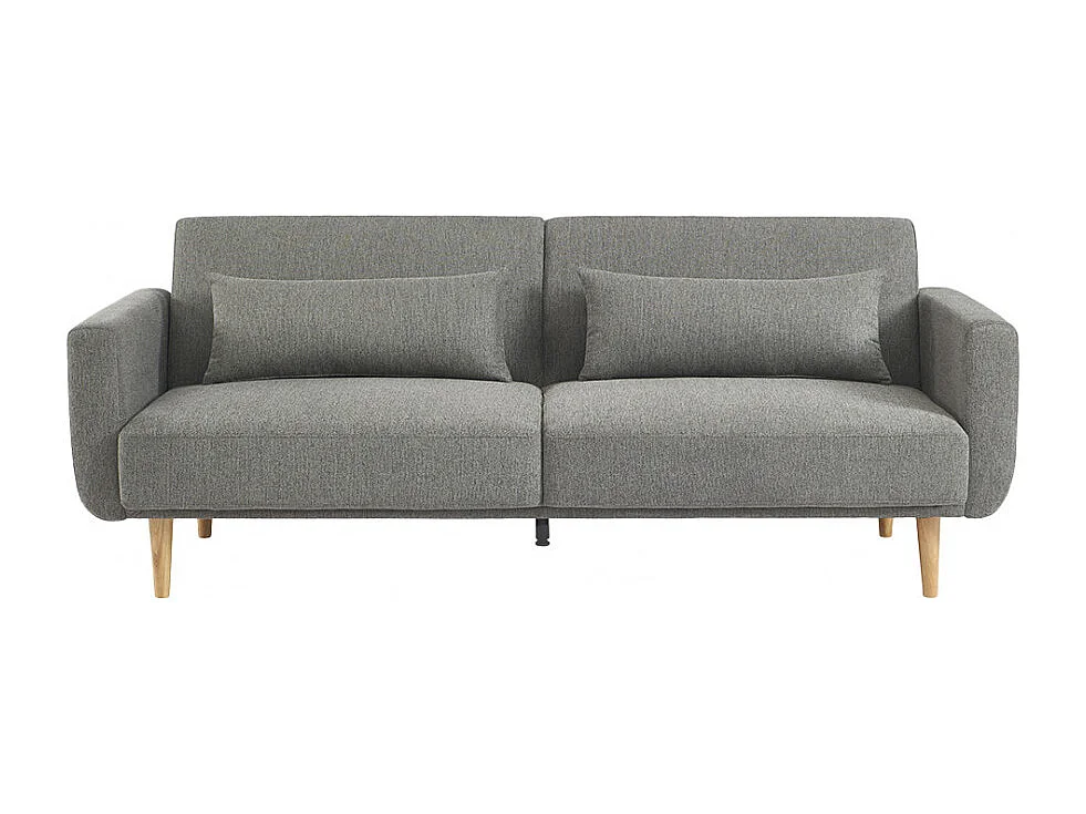 Emma - Canapé convertible 3 places en tissu - Gris