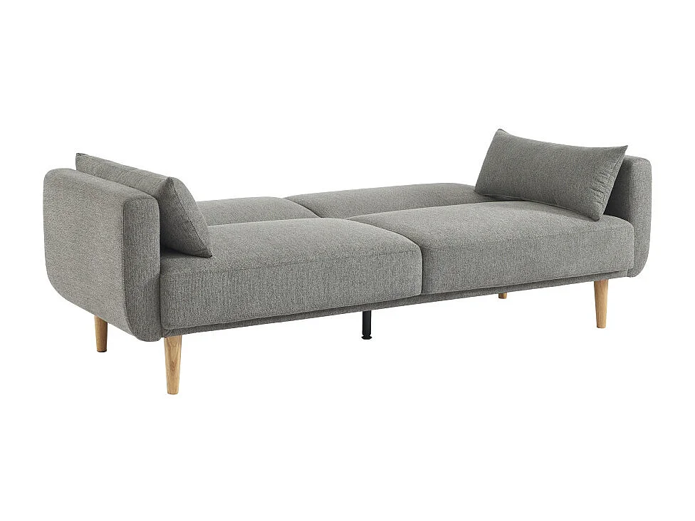 Emma - Canapé convertible 3 places en tissu - Gris