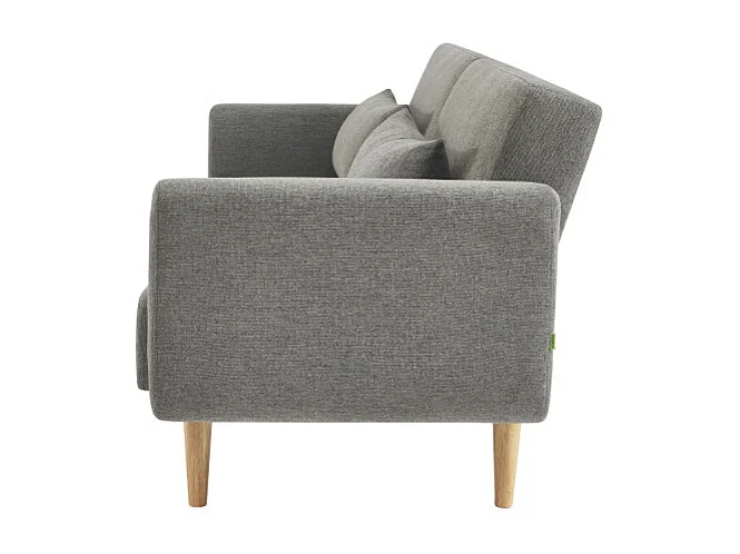 Emma - Canapé convertible 3 places en tissu - Gris