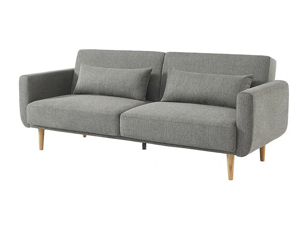 Emma - Canapé convertible 3 places en tissu - Gris