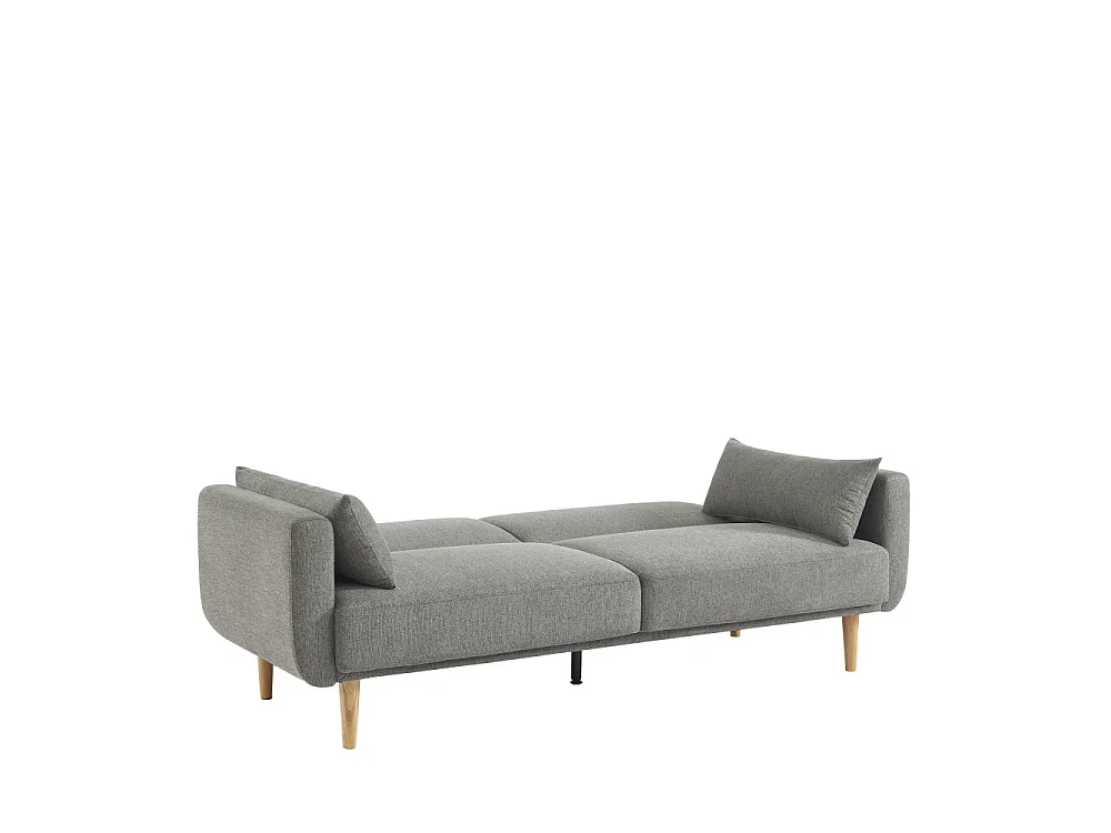 Canapé convertible clic-clac 3 places en tissu gris EMMA