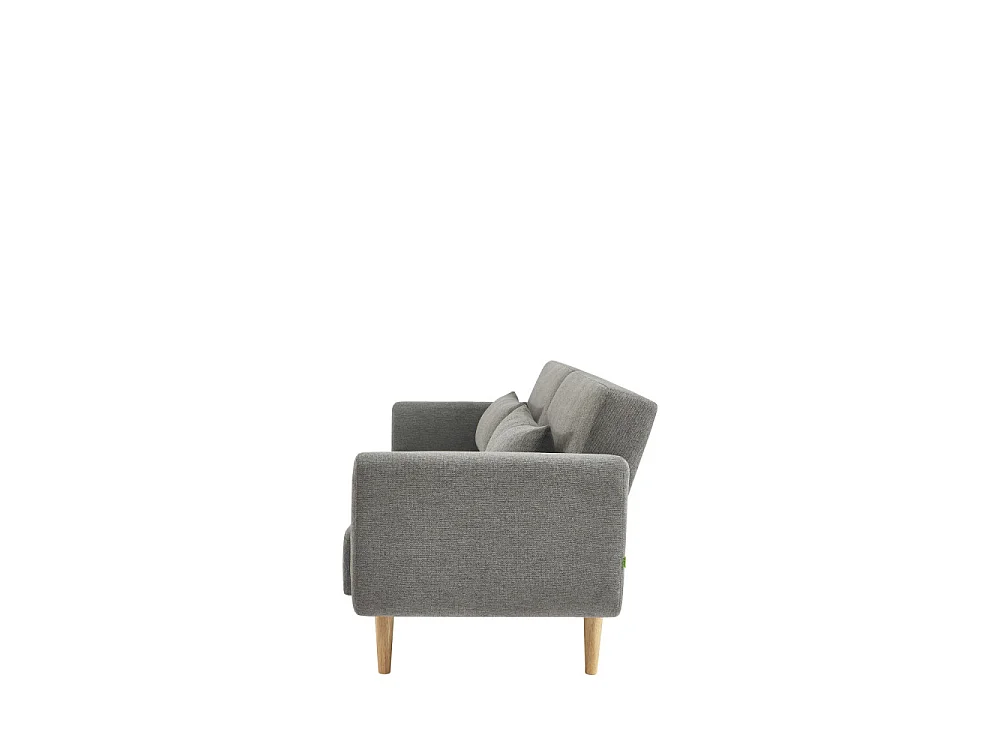 Canapé convertible clic-clac 3 places en tissu gris EMMA