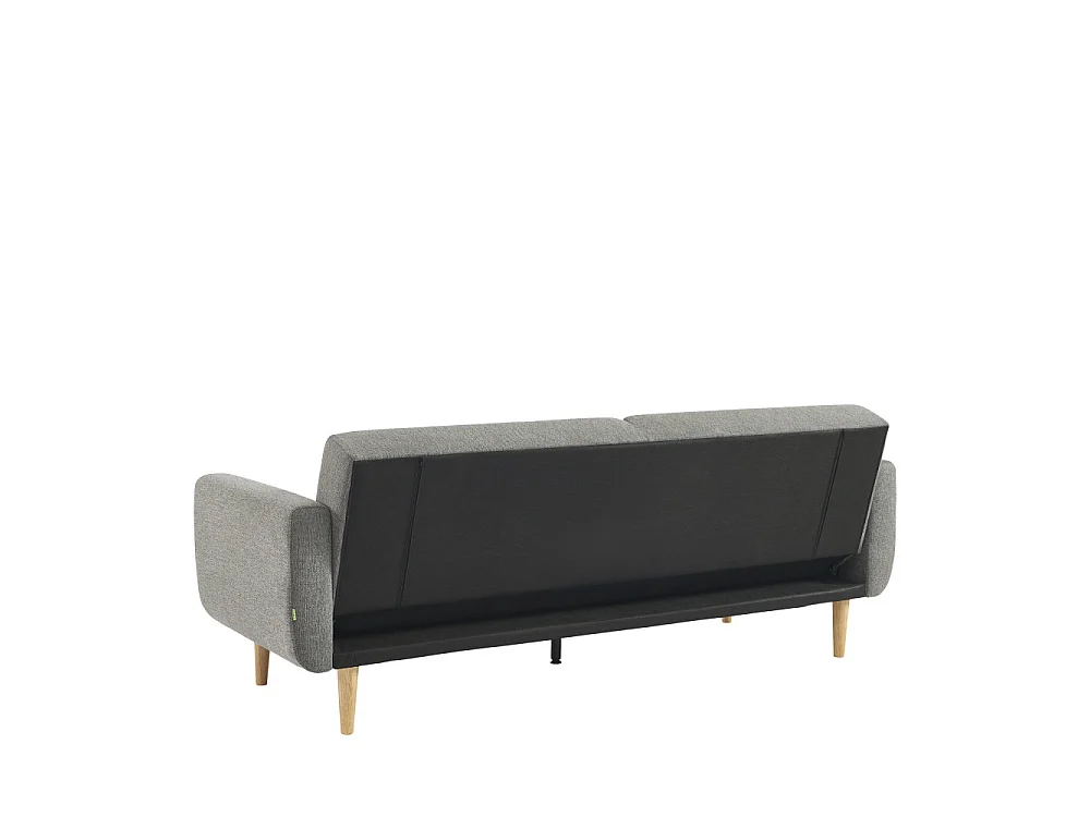 Canapé convertible clic-clac 3 places en tissu gris EMMA