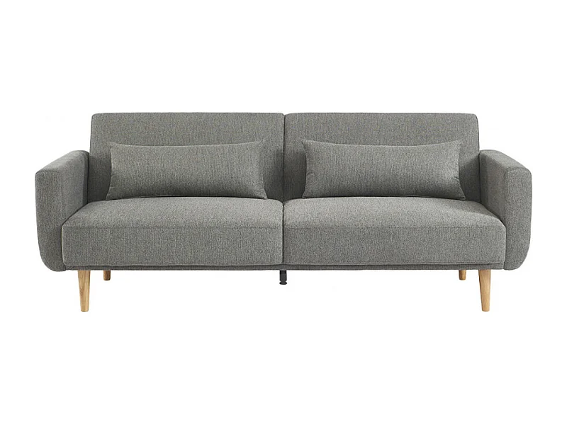 Emma - Canapé convertible 3 places en tissu - Gris