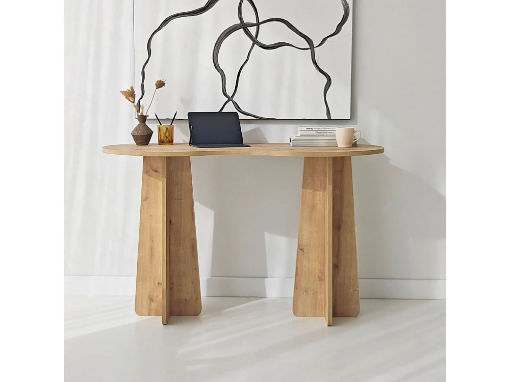 Lina - Bureau en bois L120cm - Bois clair